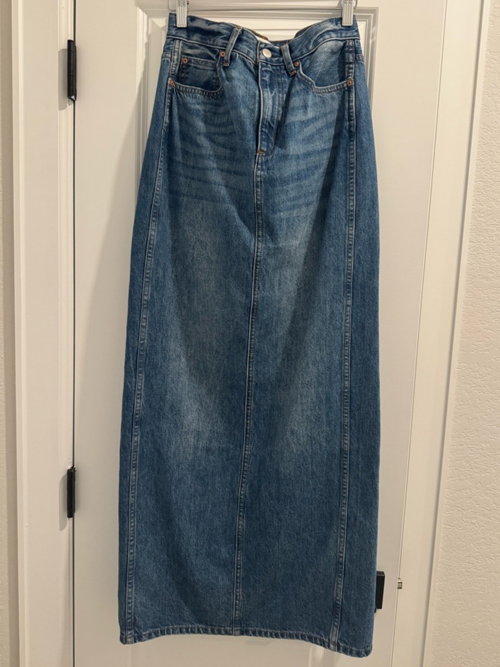Denim Forum by Aritzia Pencil Denim Skirt